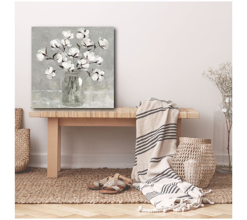 Courtside Market Cotton Bouquet 16x16 Canvas Wall Art — View 2