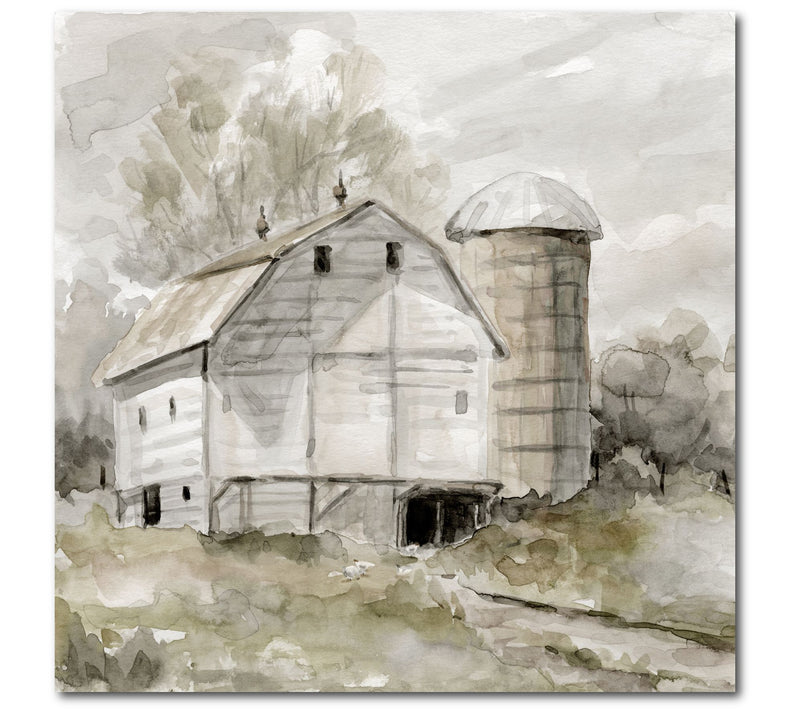 Courtside Market Neutral Silo 16x16 Canvas WallArt — Main view