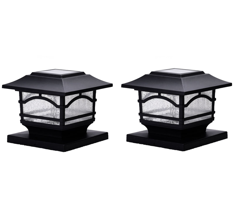 MAXSA Mission Style Post Top Deck Light, Metaland Glass — View 3