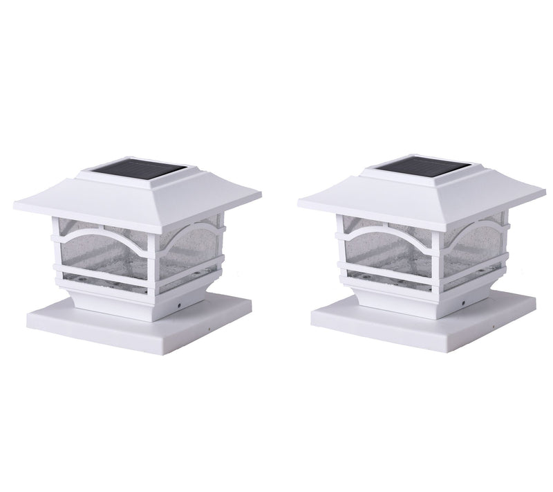 MAXSA Mission Style Post Top Deck Light, Metaland Glass — View 7