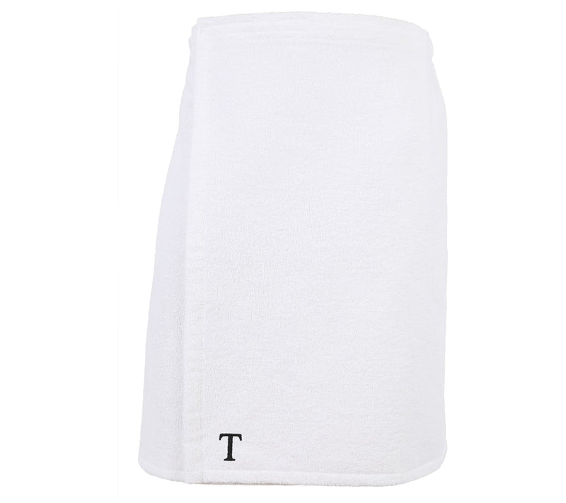 Linum Home Cotton Personalized Men's Terry BodyWrap White — View 49
