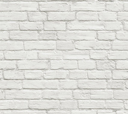NextWall Vintage White Brick Peel and Stick Wallpaper Roll
