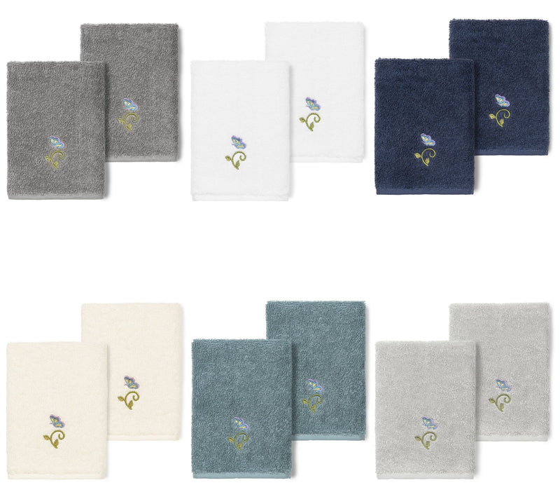 Linum Home Textiles Rebecca 2PC Embellished Washcloth Set — View 14