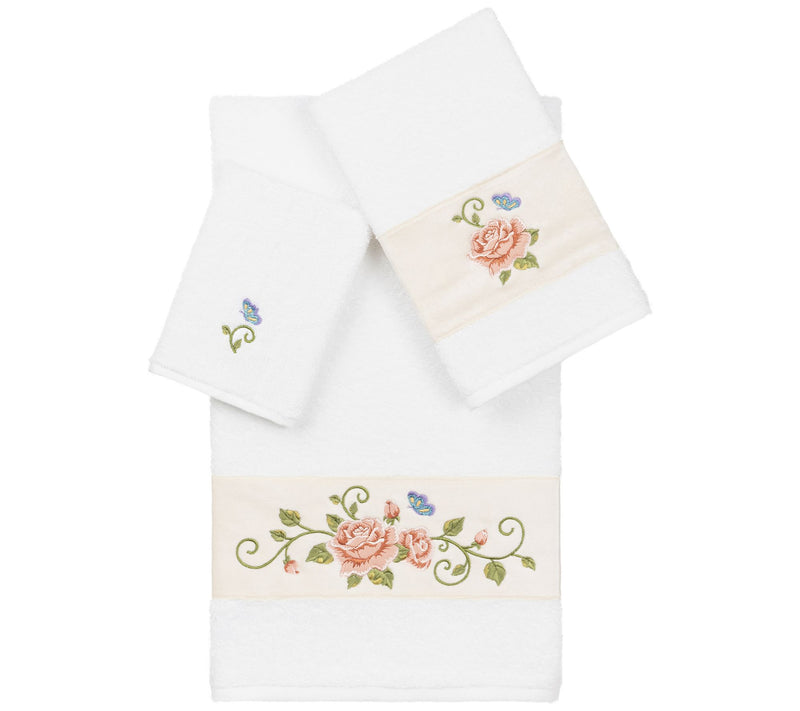 Linum Home Textiles Rebecca 2PC Embellished Washcloth Set — View 13