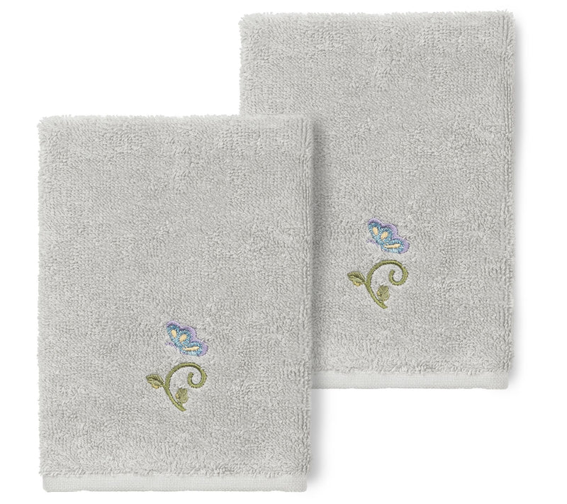 Linum Home Textiles Rebecca 2PC Embellished Washcloth Set — View 7