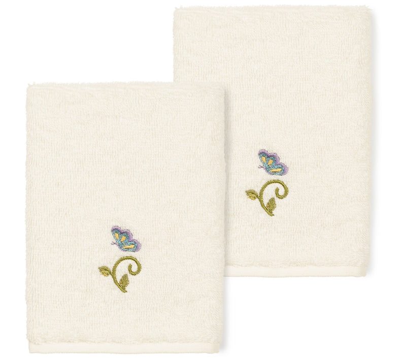 Linum Home Textiles Rebecca 2PC Embellished Washcloth Set — Main view
