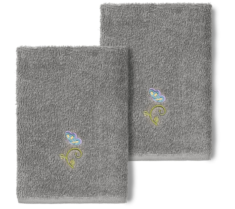 Linum Home Textiles Rebecca 2PC Embellished Washcloth Set — View 5