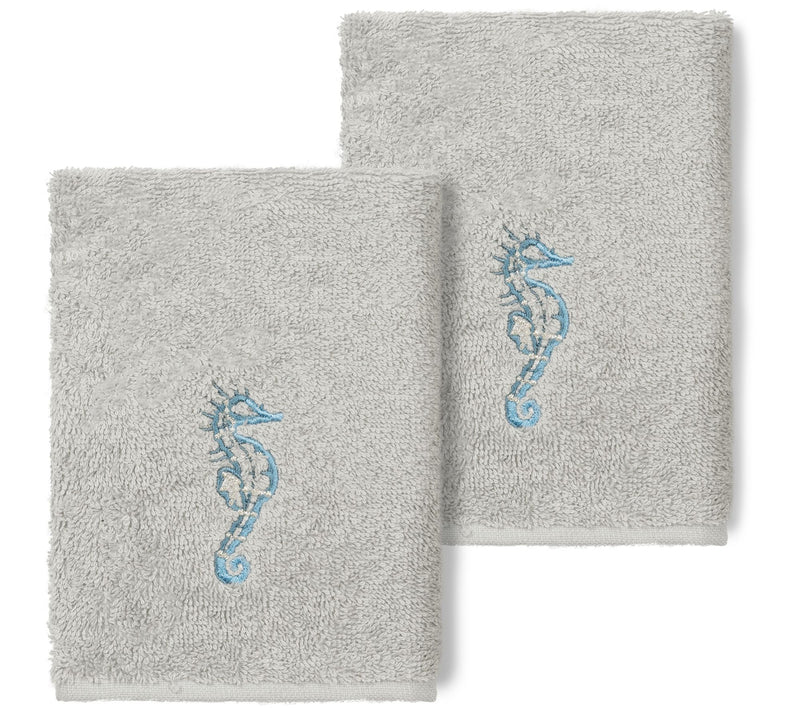 Linum Home Textiles Sofia 2PC Embellished Washcloth Set — Main view