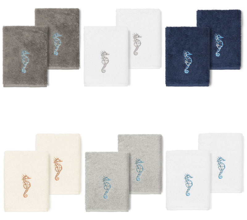 Linum Home Textiles Sofia 2PC Embellished Washcloth Set — View 14
