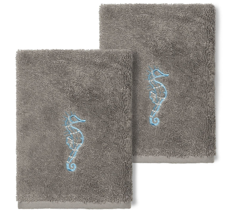 Linum Home Textiles Sofia 2PC Embellished Washcloth Set — View 7