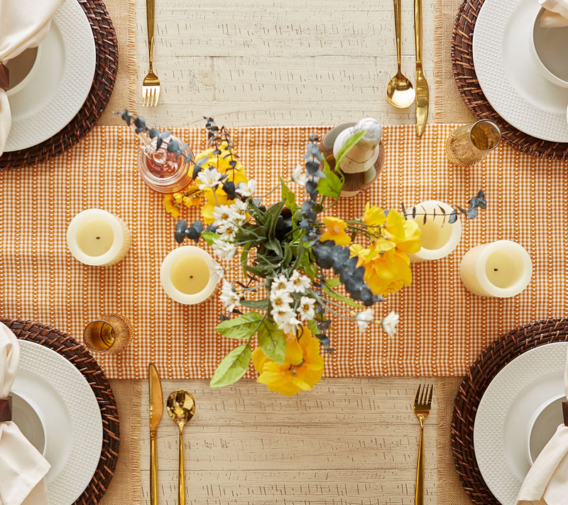 Design Imports Farmhouse Gingham Table Runner 1x72 — View 13