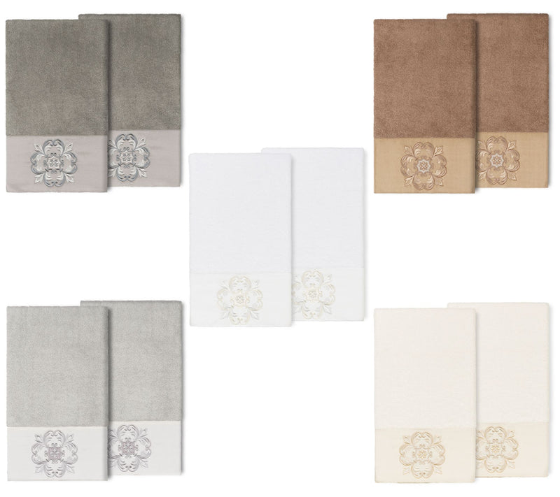 Linum Home Textiles Alyssa 2PC Embellished BathTowel Set — View 12