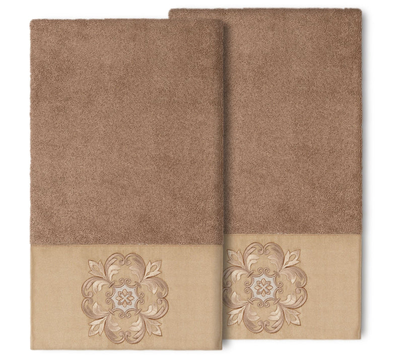 Linum Home Textiles Alyssa 2PC Embellished BathTowel Set — View 7