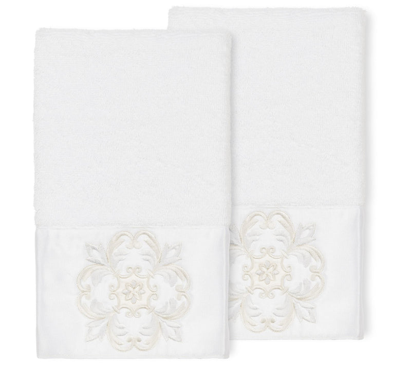 Linum Home Textiles Alyssa 2PC Embellished HandTowel Set — Main view