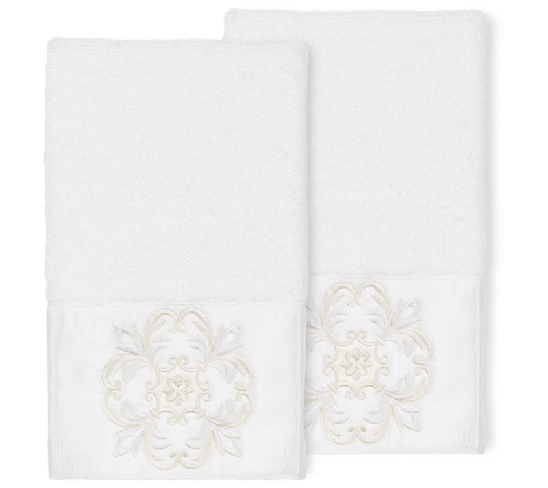 Linum Home Textiles Alyssa 2PC Embellished HandTowel Set — View 11