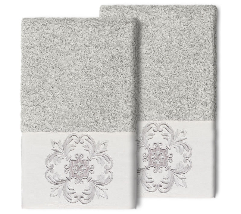Linum Home Textiles Alyssa 2PC Embellished HandTowel Set — View 9
