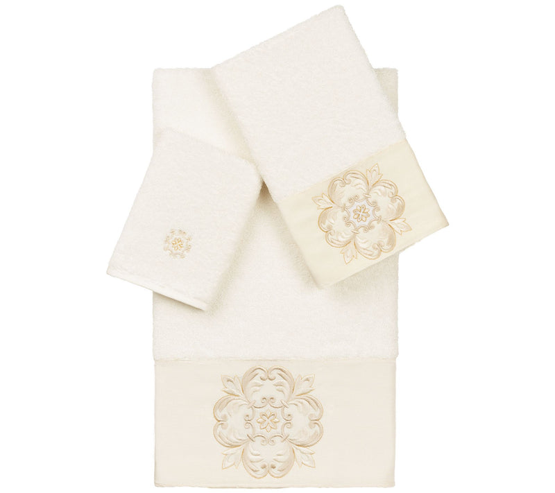 Linum Home Textiles Alyssa 3PC Embellished Towel Set — View 3