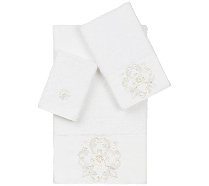 Linum Home Textiles Alyssa 3PC Embellished Towel Set — Main view