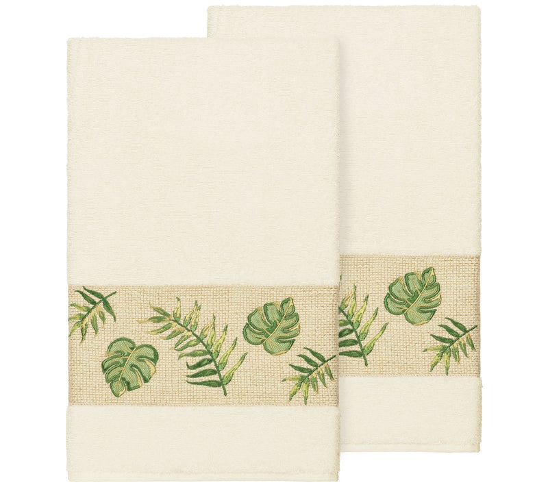 Linum Home Textiles Zoe 2PC Embellished Bath Towel Set — Main view