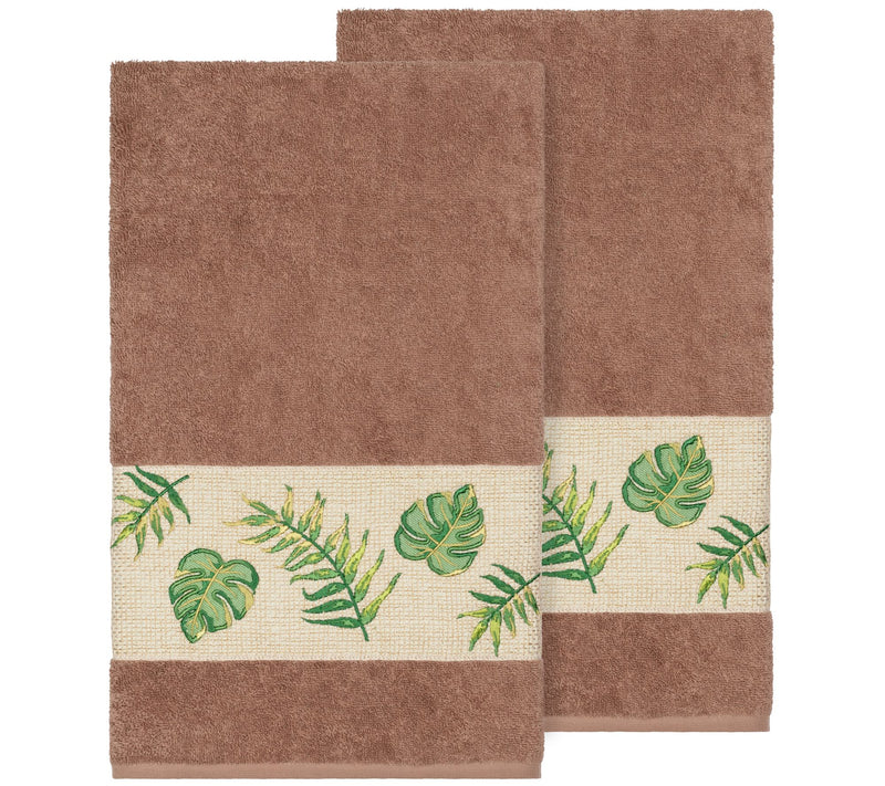 Linum Home Textiles Zoe 2PC Embellished Bath Towel Set — View 5
