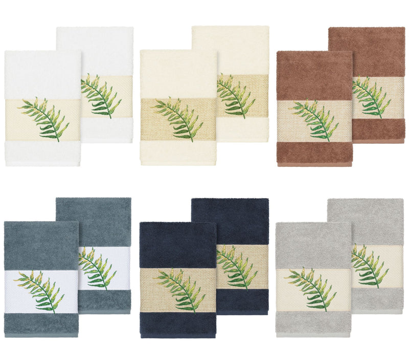 Linum Home Textiles Zoe 2PC Embellished Hand Towel Set — View 14