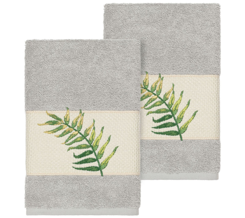 Linum Home Textiles Zoe 2PC Embellished Hand Towel Set — View 7
