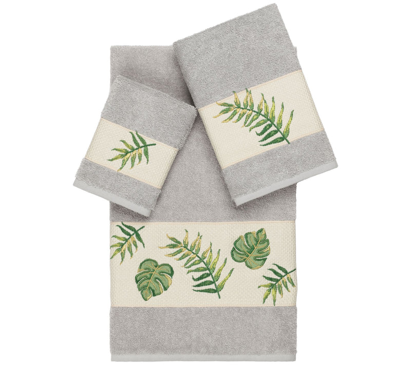 Linum Home Textiles Zoe 3PC Embellished Towel Set — View 7
