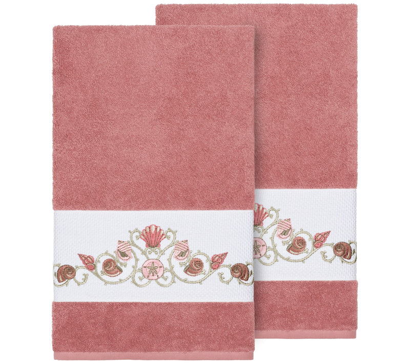 Linum Home Textiles Bella 2PC Embellished BathTowel Set — View 9