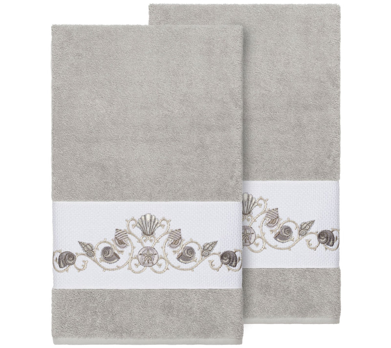 Linum Home Textiles Bella 2PC Embellished BathTowel Set — View 7