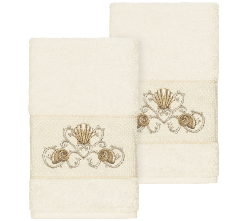 Linum Home Textiles Bella 2PC Embellished HandTowel Set — Main view