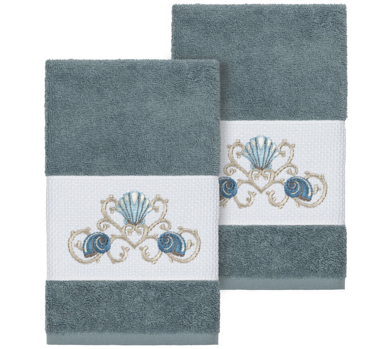 Linum Home Textiles Bella 2PC Embellished HandTowel Set — View 11