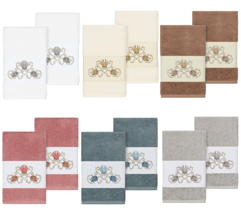 Linum Home Textiles Bella 2PC Embellished HandTowel Set — View 14