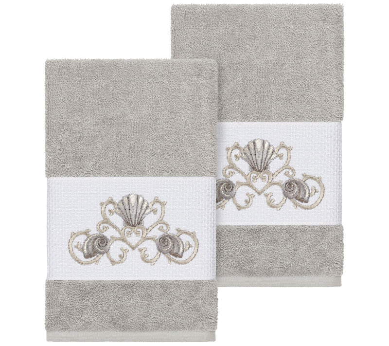 Linum Home Textiles Bella 2PC Embellished HandTowel Set — View 7