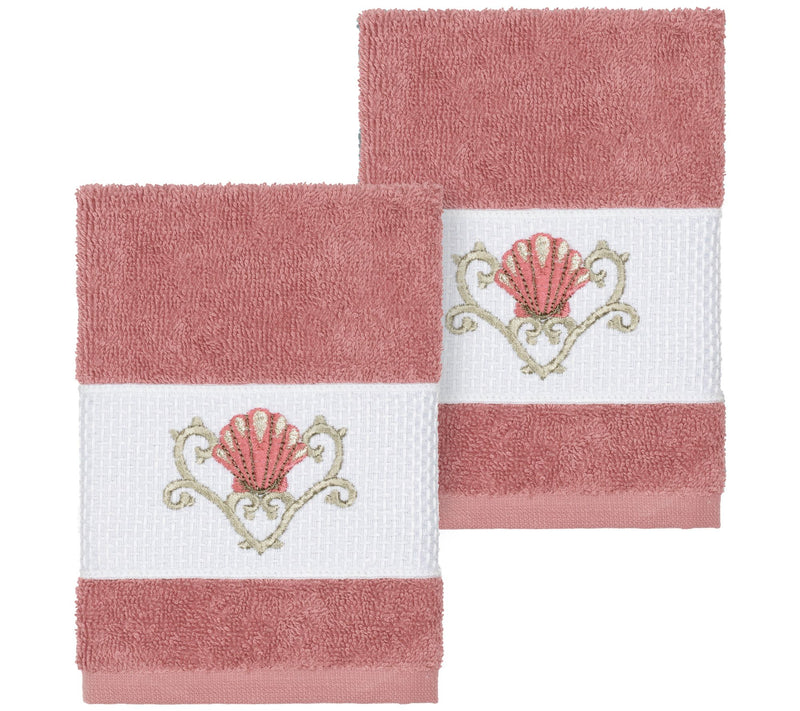 Linum Home Textiles Bella 2PC Embellished Washcloth Set — View 9