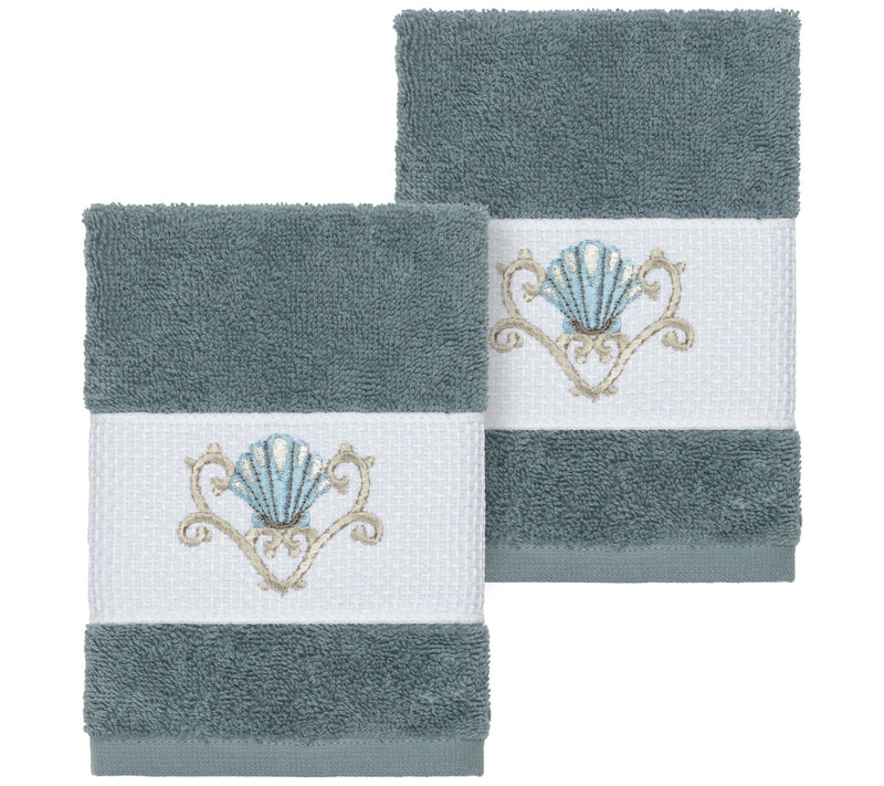 Linum Home Textiles Bella 2PC Embellished Washcloth Set — View 11
