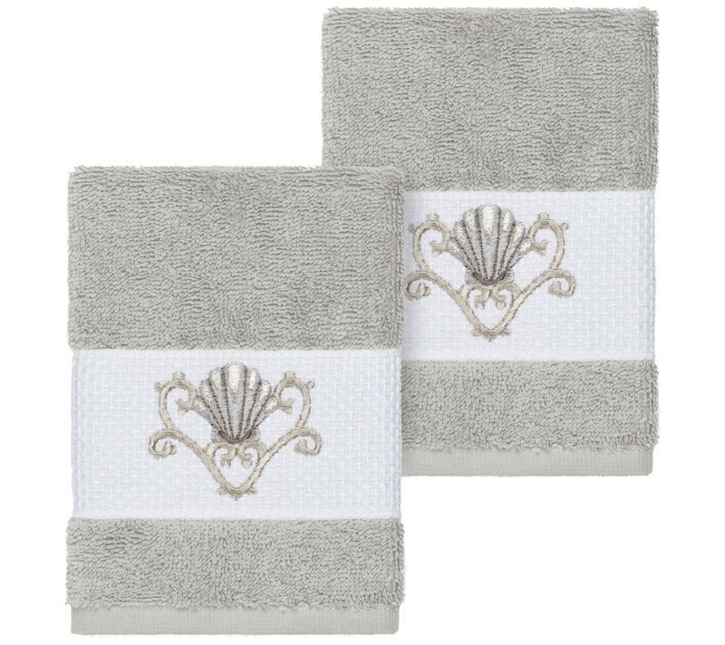 Linum Home Textiles Bella 2PC Embellished Washcloth Set — View 7