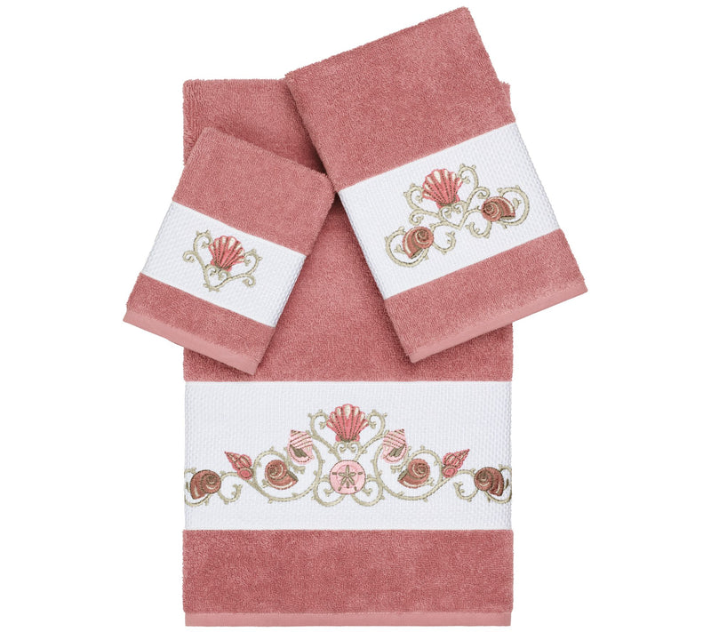 Linum Home Textiles Bella 3PC Embellished TowelSet — View 9
