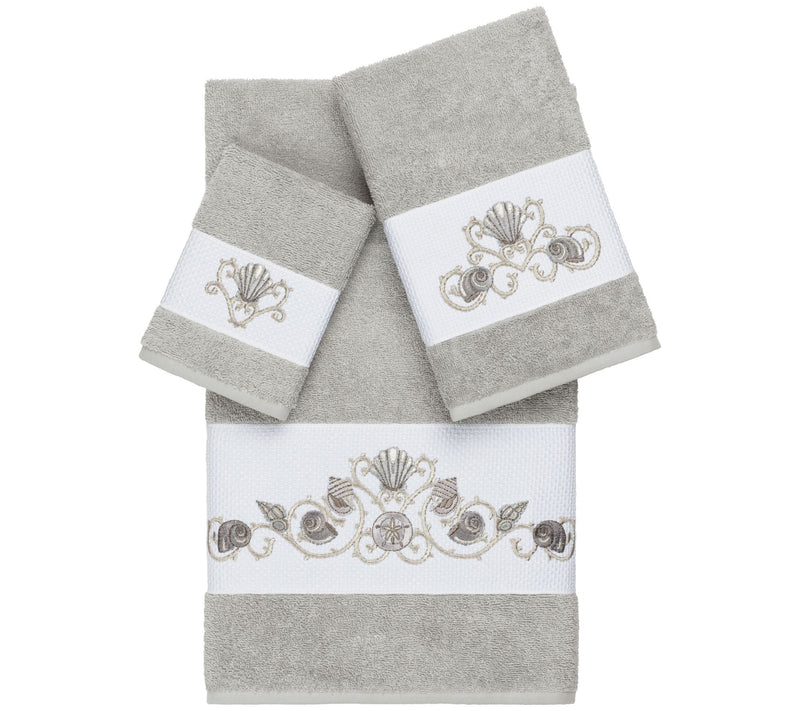 Linum Home Textiles Bella 3PC Embellished TowelSet — View 7