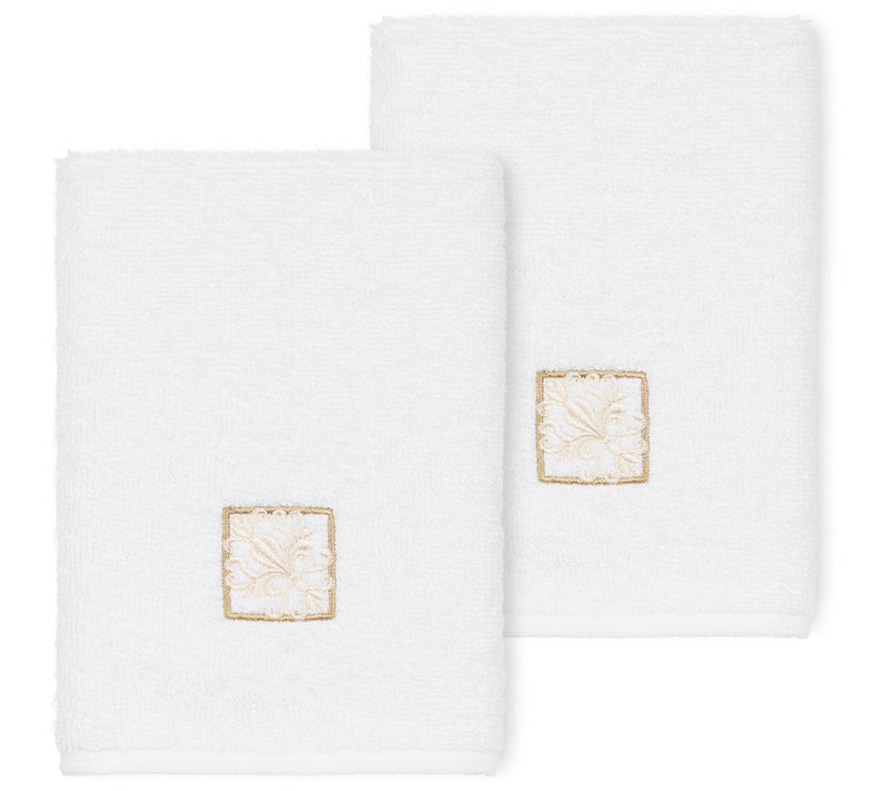 Linum Home Textiles Vivian 2PC Embellished Washcloth Set — Main view
