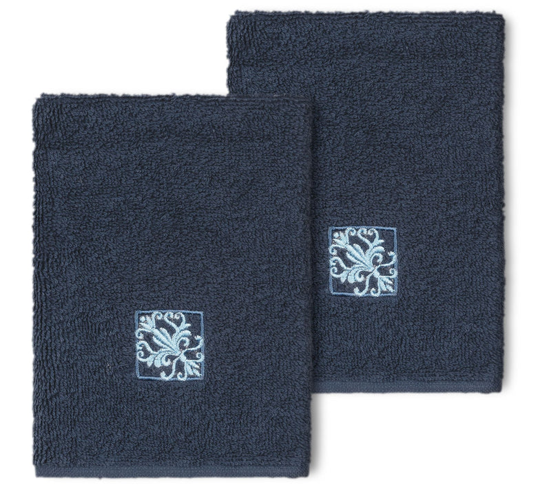 Linum Home Textiles Vivian 2PC Embellished Washcloth Set — View 9