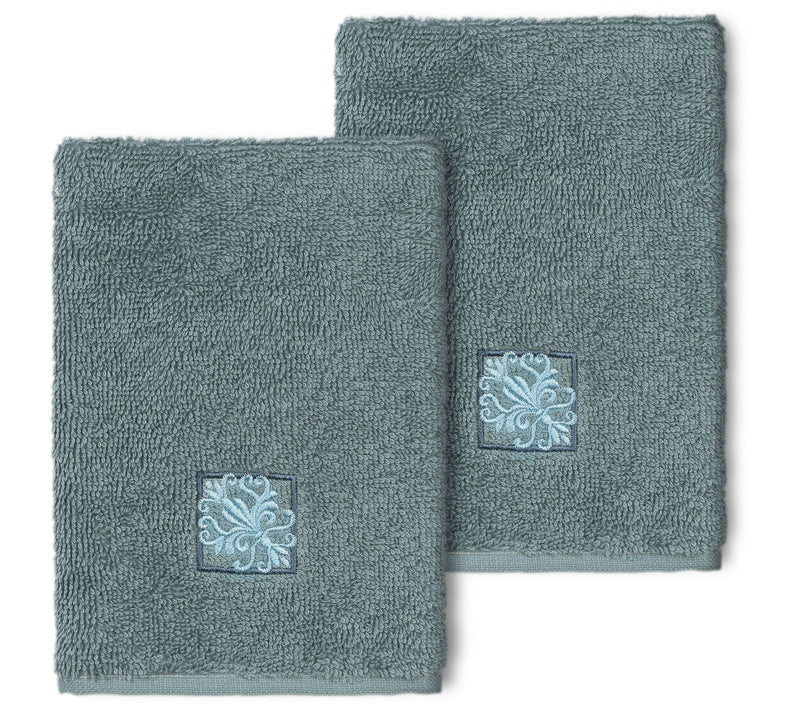 Linum Home Textiles Vivian 2PC Embellished Washcloth Set — View 11