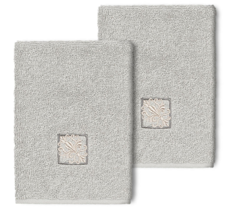 Linum Home Textiles Vivian 2PC Embellished Washcloth Set — View 7