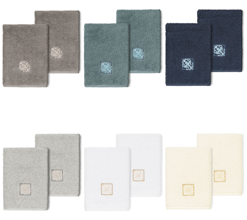 Linum Home Textiles Vivian 2PC Embellished Washcloth Set — View 14
