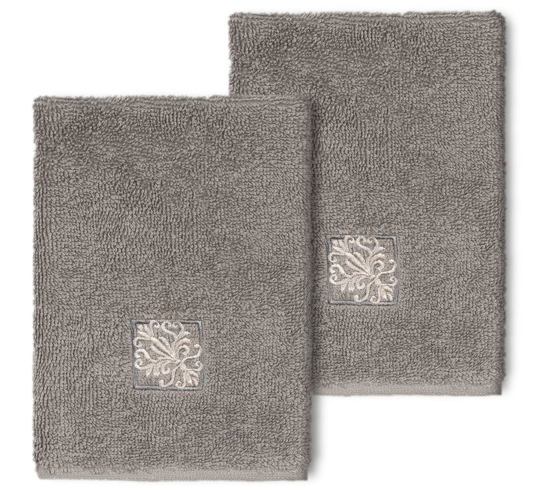 Linum Home Textiles Vivian 2PC Embellished Washcloth Set — View 5