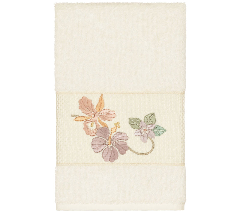 Linum Home Textiles Caroline Embellished Hand Towel — View 3