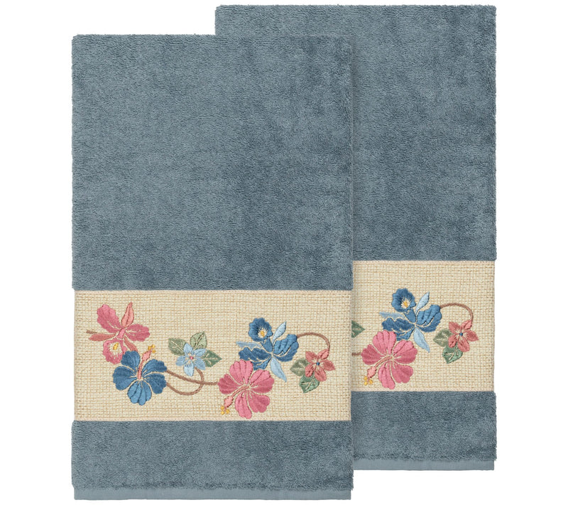 Linum Home Textiles Caroline 2PC Embellished Bath Towel Set — View 11