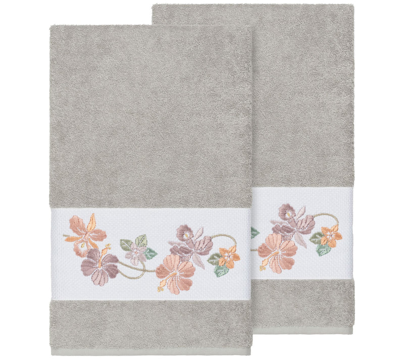 Linum Home Textiles Caroline 2PC Embellished Bath Towel Set — View 7