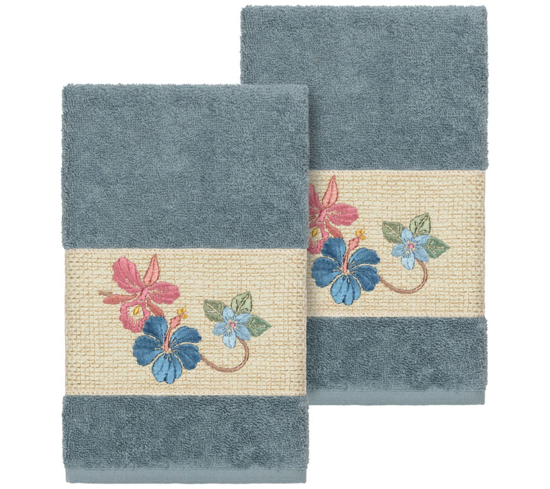 Linum Home Textiles Caroline 2PC Embellished Hand Towel Set — View 11