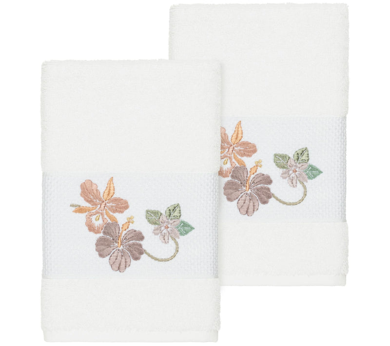 Linum Home Textiles Caroline 2PC Embellished Hand Towel Set — View 13