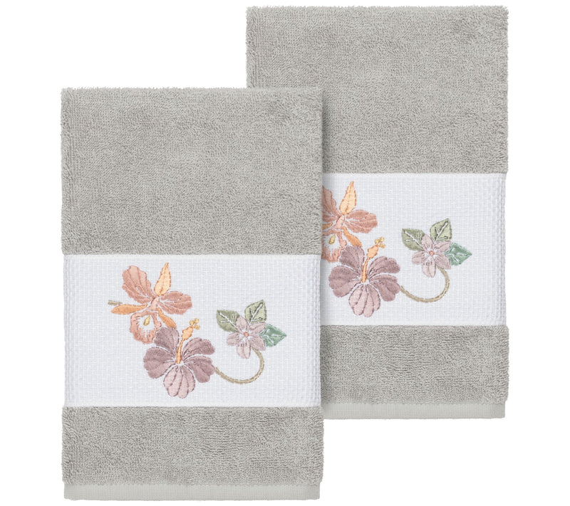Linum Home Textiles Caroline 2PC Embellished Hand Towel Set — View 7